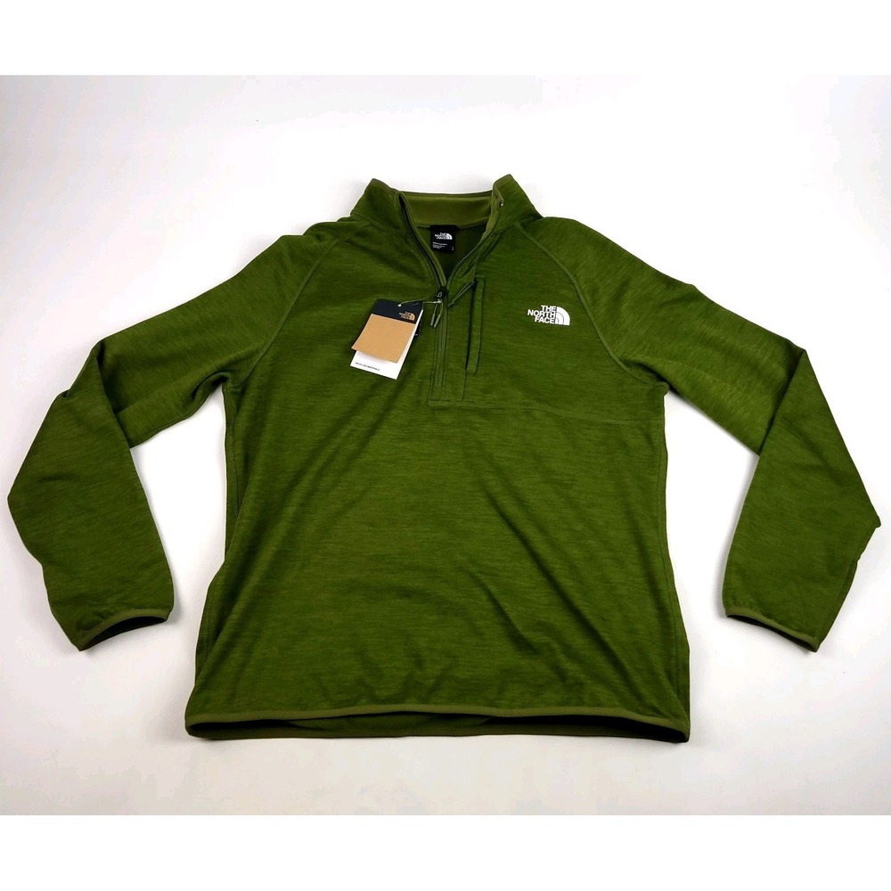 The North Face Men's Large 1/2 Zip Forest Olive Long‎ Sleep New